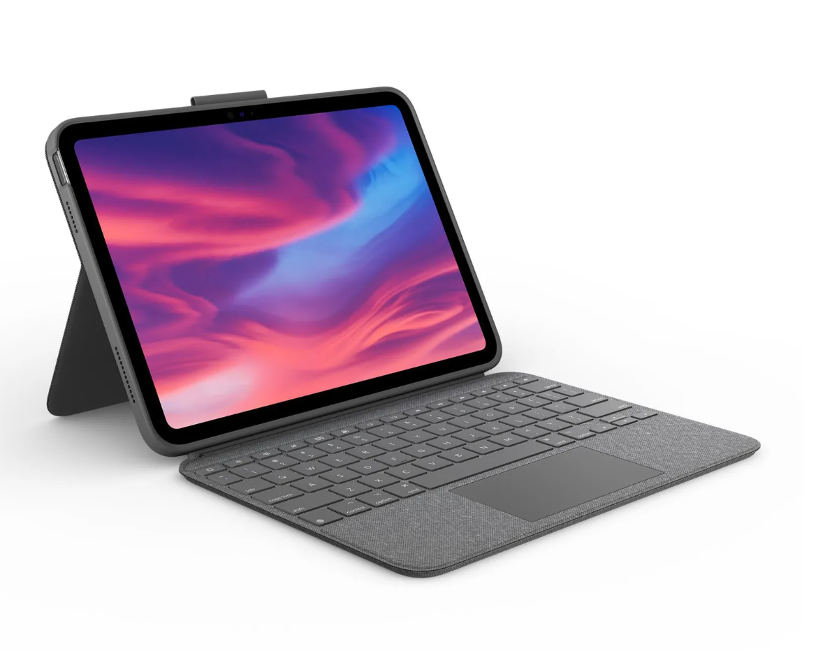 Logitech Combo Touch - QWERTZ - Deutsch - Oxford Gray - für Apple 10.9-inch iPad